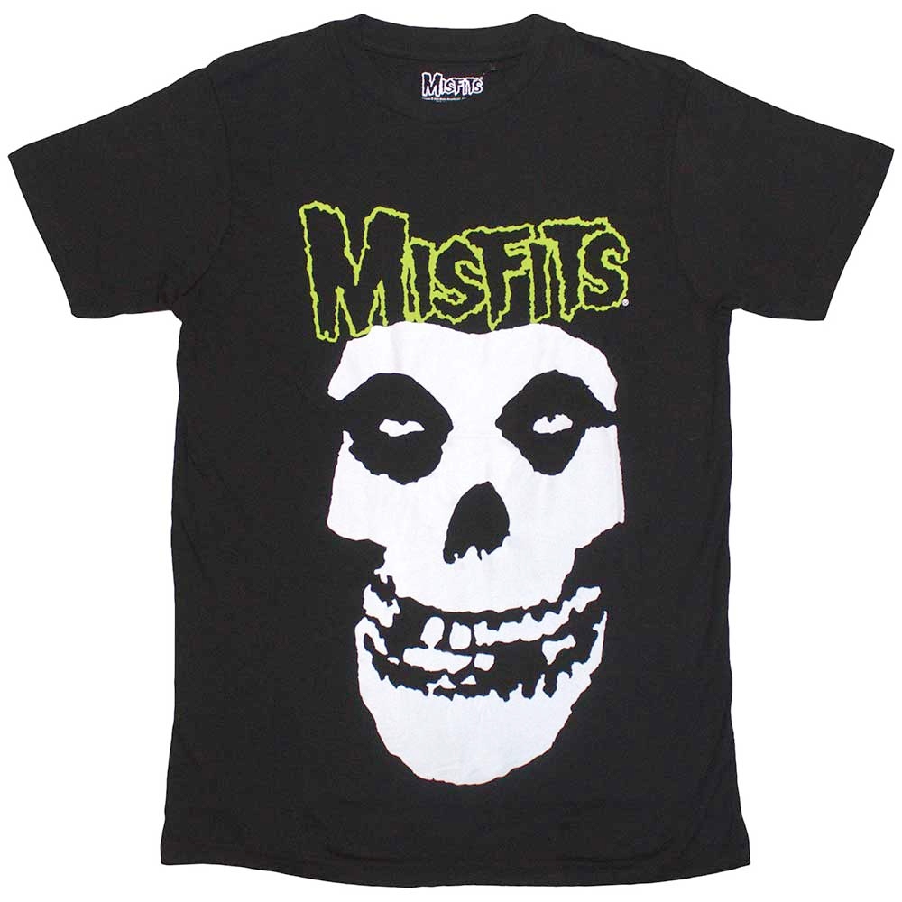 Misfits - Skull & Logo Heren Tshirt - Zwart